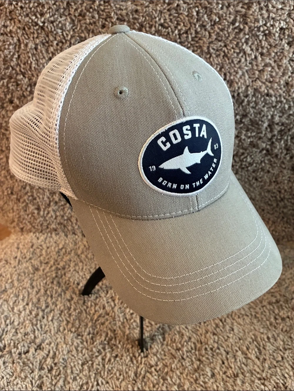 Costa Khaki Shark Osearch Trucker SnapBack Cap